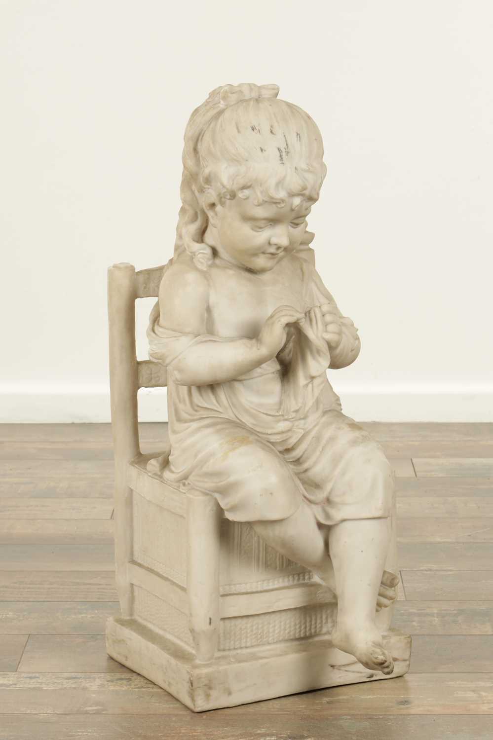 Lot 923 - A 20TH CENTURY ITALIAN COMPOSITE MARBLE STATUE