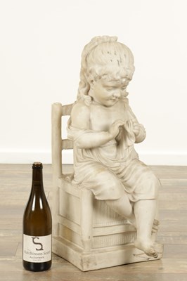 Lot 923 - A 20TH CENTURY ITALIAN COMPOSITE MARBLE STATUE