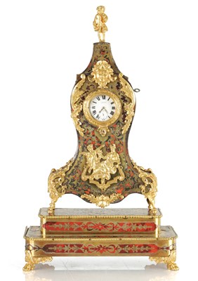 Lot 1296 - A 19TH CENTURY BOULLE TORTOISESHELL WATCH STAND AND POCKET WATCH
