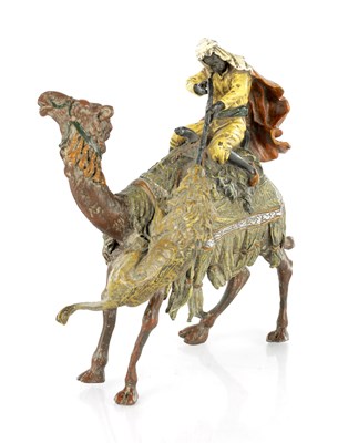 Lot 803 - FRANZ BERGMAN. A LATE 19TH CENTURY AUSTRIAN COLD PAINTED BRONZE SCULPTURE