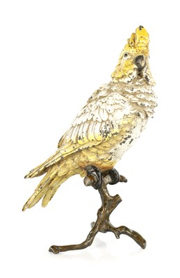 Lot 904 - FRANZ BERGMAN. A LARGE LATE 19TH CENTURY COLD PAINTED BRONZE SCULPTURE