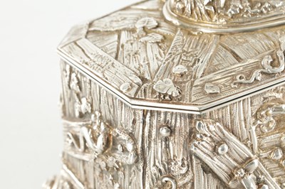 Lot 208 - A HEAVY 19TH CENTURY FRENCH CAST SILVER CASKET