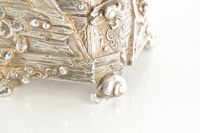 Lot 208 - A HEAVY 19TH CENTURY FRENCH CAST SILVER CASKET