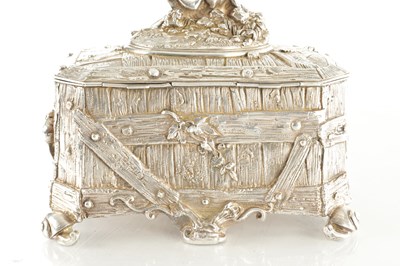 Lot 208 - A HEAVY 19TH CENTURY FRENCH CAST SILVER CASKET