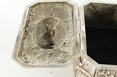 Lot 208 - A HEAVY 19TH CENTURY FRENCH CAST SILVER CASKET