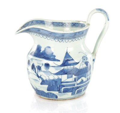 Lot 666 - A CHINESE CANTONESE BLUE AND WHITE JUG