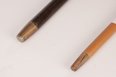 Lot 118 - TWO LATE 19TH CENTURY FOLK ART CARVED HEAD WALKING STICKS