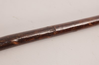 Lot 118 - TWO LATE 19TH CENTURY FOLK ART CARVED HEAD WALKING STICKS