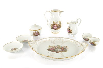 Lot 74 - AN EARLY 20TH CENTURY MEISSEN PORCELAIN TETE A TETE SET