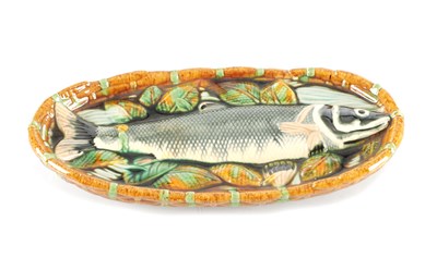 Lot 91 - A 19TH CENTURY MAJOLICA MINTONS FISH DISH