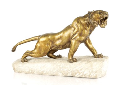 Lot 761 - AN EARLY 20TH CENTURY GILT BRONZE SCULPTURE