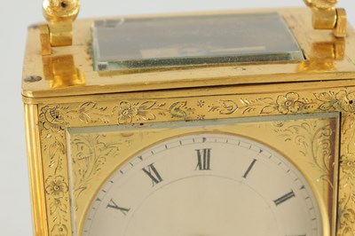 Lot 1523 - A MID 19TH CENTURY ENGLISH FUSEE CARRIAGE CLOCK SIGNED DENT, LONDON