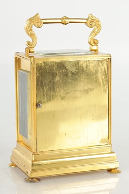 Lot 1523 - A MID 19TH CENTURY ENGLISH FUSEE CARRIAGE CLOCK SIGNED DENT, LONDON
