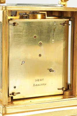 Lot 1523 - A MID 19TH CENTURY ENGLISH FUSEE CARRIAGE CLOCK SIGNED DENT, LONDON