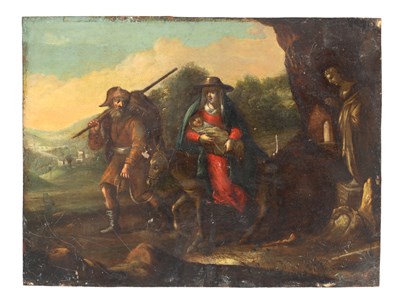 Lot 1190 - IN THE MANNER OF FRANS FRANCKEN THE YOUNGER. AN 18TH CENTURY CONTINENTAL OIL ON TIN