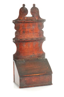 Lot 980 - AN 18TH CENTURY BIRCH WOOD MINIATURE SPOON RACK