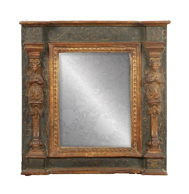 Lot 1651 - AN 18TH CENTURY ITALIAN CARVED HANGING MIRROR
