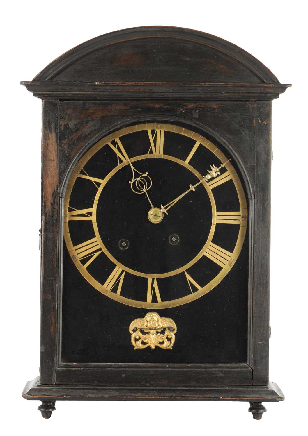 Lot 1510 - A LATE 17TH CENTURY FRENCH RELIGIEUSE VERGE TABLE CLOCK
