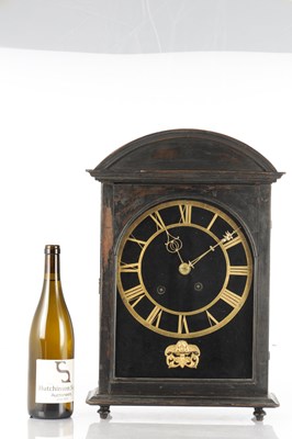 Lot 1510 - A LATE 17TH CENTURY FRENCH RELIGIEUSE VERGE TABLE CLOCK
