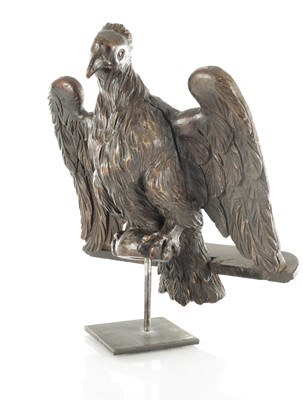 Lot 943 - AN 18TH CENTURY CARVED WALNUT LECTERN OF AN EAGLE