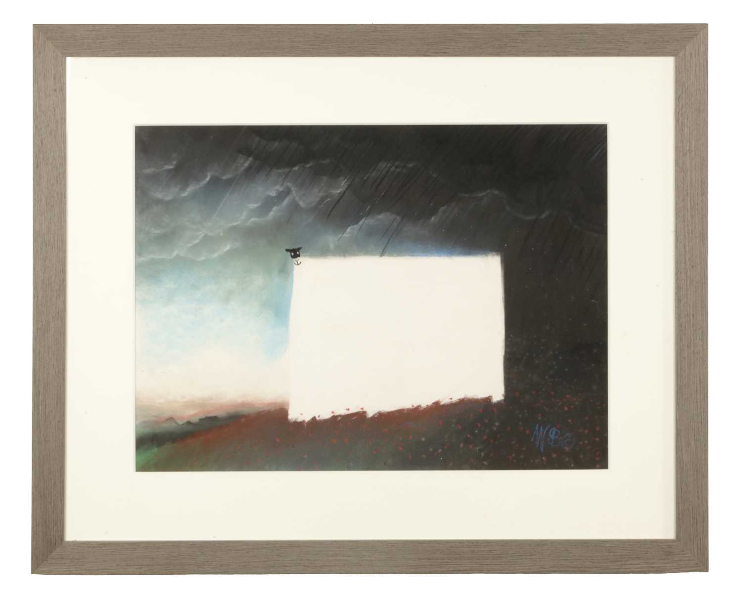 Lot 1196 - A 20TH CENTURY MACKENZIE THORPE ORIGINAL PASTEL
