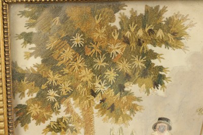 Lot 1174 - TWO 18TH CENTURY EMBROIDERY'S ON SILK