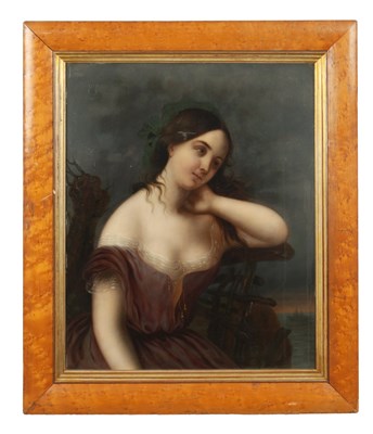 Lot 1157 - A 19TH CENTURY CONTINENTAL PORTRAIT OIL ON TIN