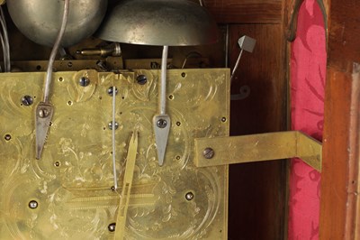 Lot 1112 - CHARLES HOWSE, LONDON. A GEORGE III MAHOGANY THREE TRAIN VERGE QUARTER STRIKING BRACKET CLOCK