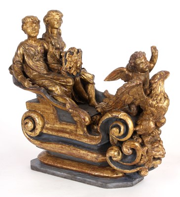 Lot 356 - AN UNUSUAL 16TH CENTURY EUROPEAN GILT CARVED...