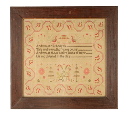 Lot 1111 - A MID 19TH CENTURY SAMPLER BY ANN BECK AGED 12 DATED 1846