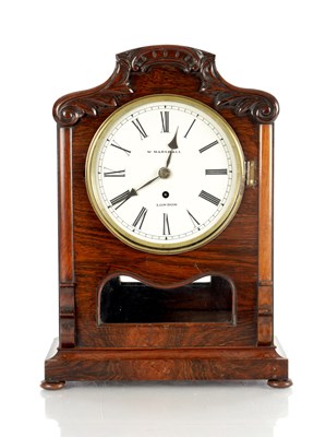 Lot 1516 - W MARSHALL, LONDON A MID 19TH CENTURY ROSEWOOD TIMEPIECE BRACKET CLOCK