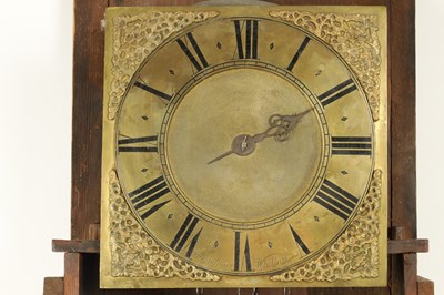 Lot 1455 - STONEHOUSE, WHITBY. AN EARLY 18TH CENTURY SCUMBLED PINE SINGLE HANDED 30HR LONGCASE CLOCK