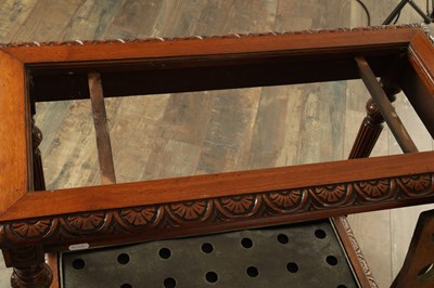 Lot 1753 - A LATE 19TH CENTURY WALNUT STICK STAND IN THE MANNER OF LAMBS OF MANCHESTER