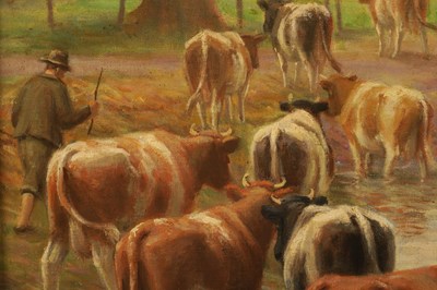 Lot 1133 - ALBERT CAULLET (1875-1950) OIL ON CANVAS