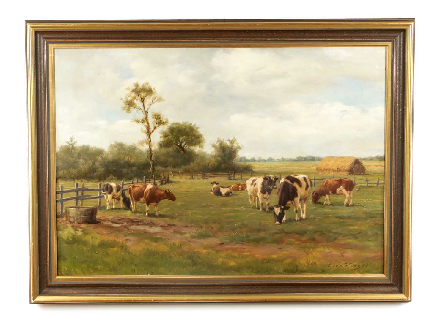 Lot 1130 - LEOPOLD WENZEL (1885-1972) OIL ON CANVAS
