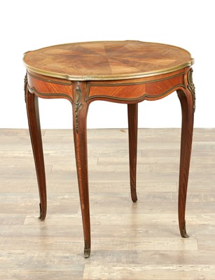 Lot 1683 - A 19TH CENTURY LOUIS XVI STYLE FRENCH KINGWOOD AND ORMOLU MOUNTED LAMP TABLE
