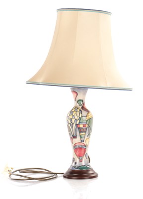 Lot 34 - A MOORCROFT 'BALLOON’ PATTERN TABLE LAMP
