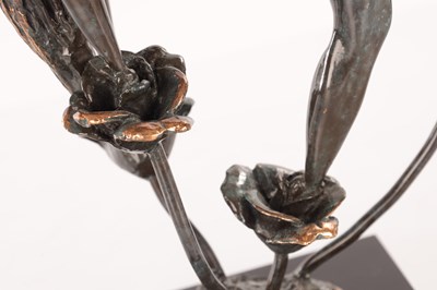 Lot 796 - A LORENZO QUINN 'ROSE' BONDED BRONZE SCULPTURE