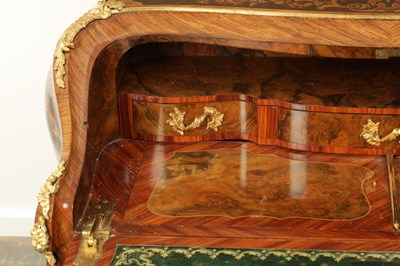 Lot 1632 - A FINE 19TH CENTURY ENGLISH MARQUETRY, KINGWOOD AND ORMOLU MOUNTED BUREAU ATTRIBUTED TO THE WORKSHOP OF EDWARD HOLMES BALDOCK
