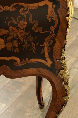 Lot 1632 - A FINE 19TH CENTURY ENGLISH MARQUETRY, KINGWOOD AND ORMOLU MOUNTED BUREAU ATTRIBUTED TO THE WORKSHOP OF EDWARD HOLMES BALDOCK
