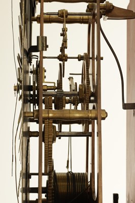 Lot 1525 - HORATIO DENNETT. AN UNUSUAL MID 19TH CENTURY WORLD TIME AND TIDAL AUTOMATION LONGCASE REGULATOR CLOCK