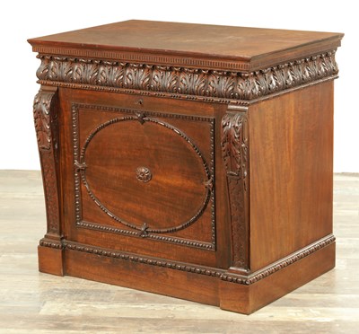 Lot 1697 - AN EDWARDIAN MAHOGANY LIBRARY FOLIO CABINET IN THE MANNER OF WARING AND GILLOWS