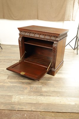 Lot 1697 - AN EDWARDIAN MAHOGANY LIBRARY FOLIO CABINET IN THE MANNER OF WARING AND GILLOWS