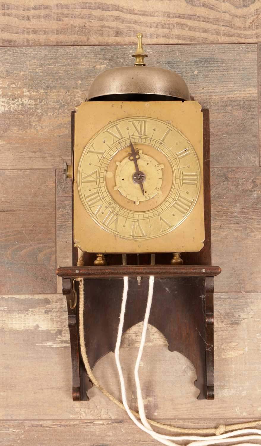 Lot 1519 - A SMALL LATE 17TH CENTURY WEIGHT DRIVEN 30-HOUR WALL CLOCK