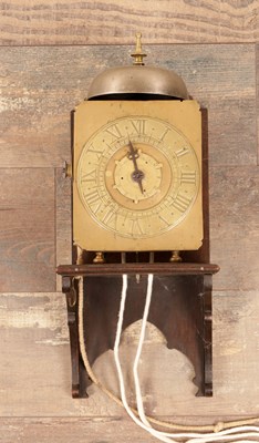 Lot 1519 - A SMALL LATE 17TH CENTURY WEIGHT DRIVEN 30-HOUR WALL CLOCK