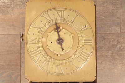 Lot 1519 - A SMALL LATE 17TH CENTURY WEIGHT DRIVEN 30-HOUR WALL CLOCK