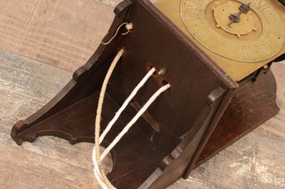 Lot 1519 - A SMALL LATE 17TH CENTURY WEIGHT DRIVEN 30-HOUR WALL CLOCK