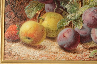 Lot 1221 - OLIVER CLARE (1852 - 1927). A PAIR OF LATE 19TH / EARLY 20TH CENTURY OIL ON BOARDS STILL LIFE