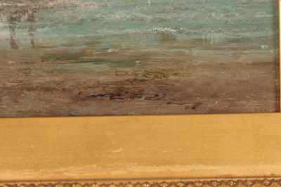 Lot 1173 - W. A. THORNLEY (1857-1935). A PAIR OF LATE 19TH CENTURY / EARLY 20TH CENTURY OIL ON CANVAS COASTAL LANDSCAPES