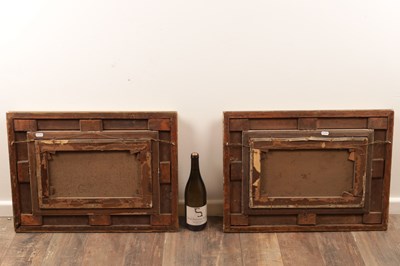 Lot 1173 - W. A. THORNLEY (1857-1935). A PAIR OF LATE 19TH CENTURY / EARLY 20TH CENTURY OIL ON CANVAS COASTAL LANDSCAPES